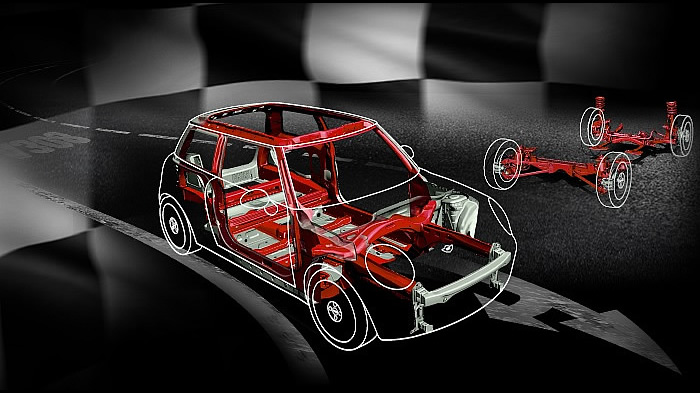 ミニの安全性のポイント1:シャシーの頑丈さ